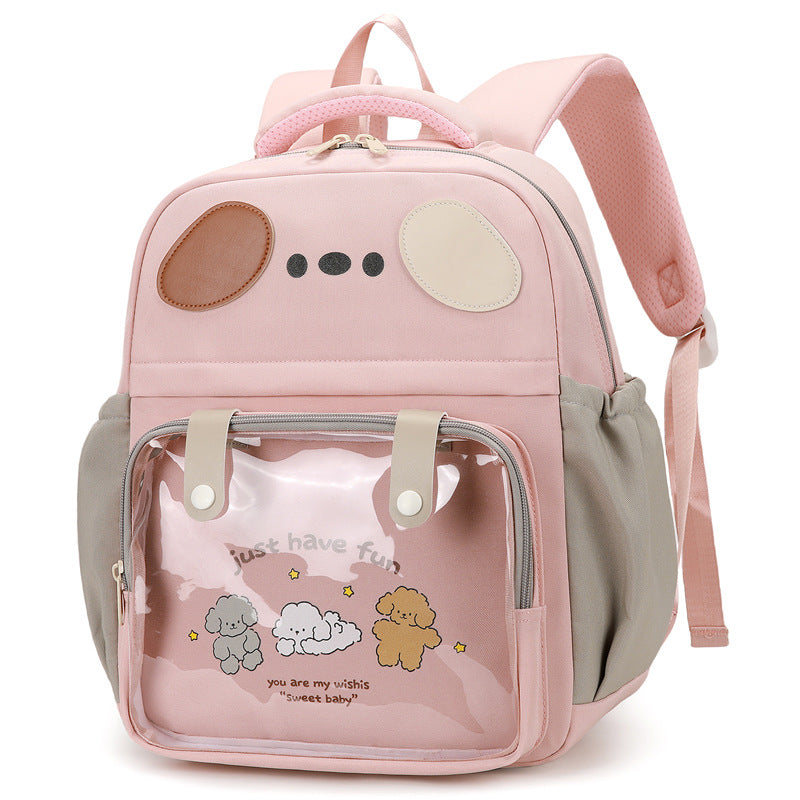 Rucksack mit Transparentem Fach und Verspieltem Design Brehn