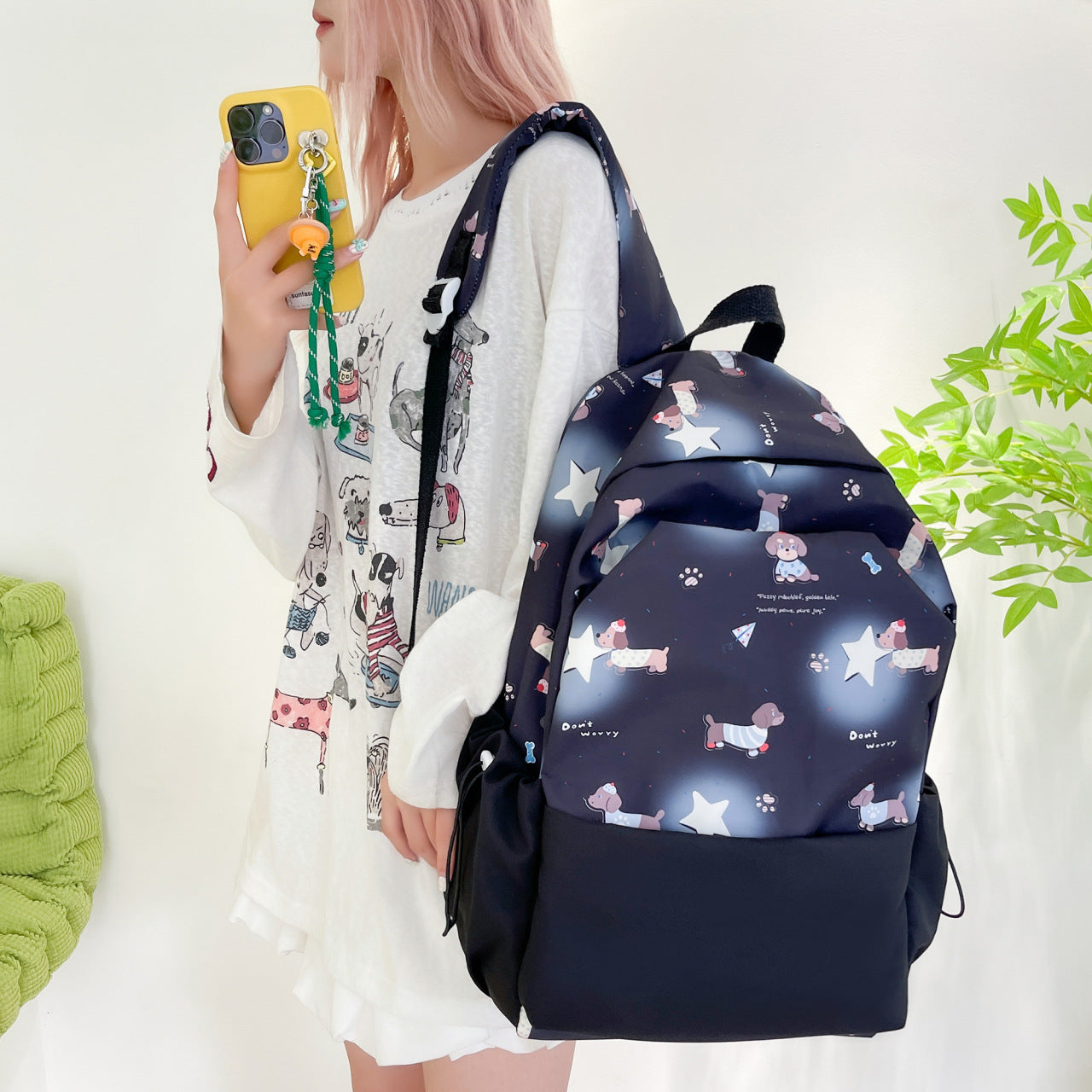 Rucksack mit Verspieltem Tiermotiv und Großem Stauraum Brehn