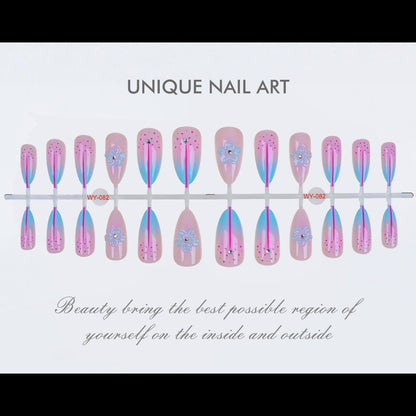 Künstlerische Floral-Beschmückte Press-On Nagelkollektion Brehn