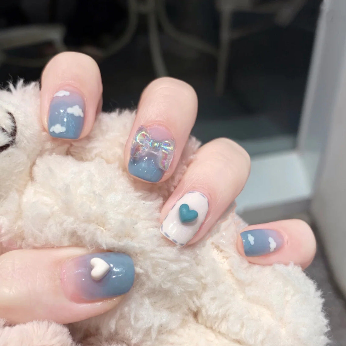 Künstliche Nagelspitzen mit Schleifen-Design Brehn