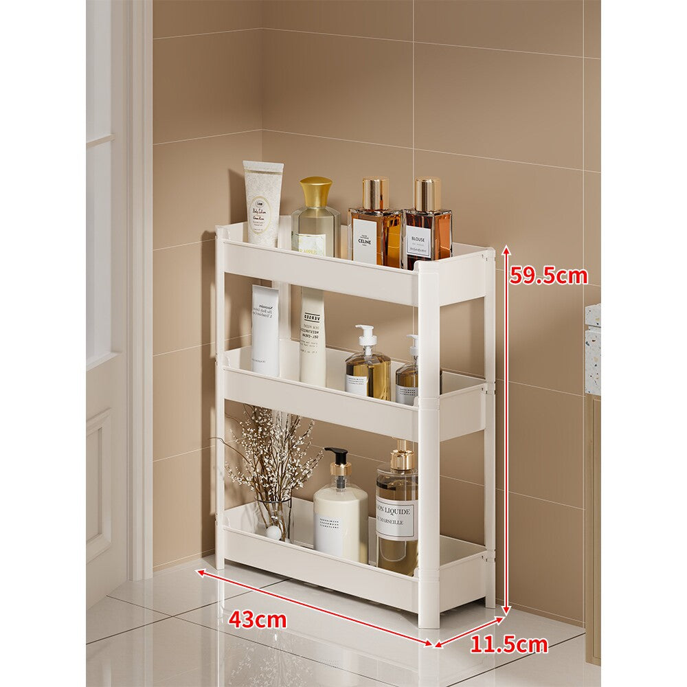 Slim drei-stufig schmal Badezimmer & Waschbecken vertikaler Speicherregal Organizer