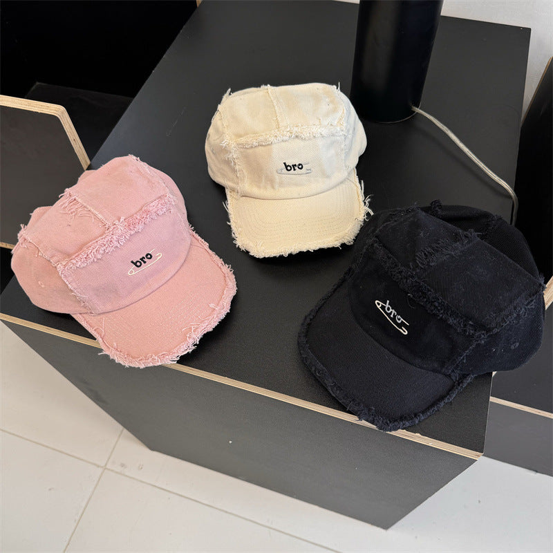 Männer's Distressed Denim Snapback Cap Brehn