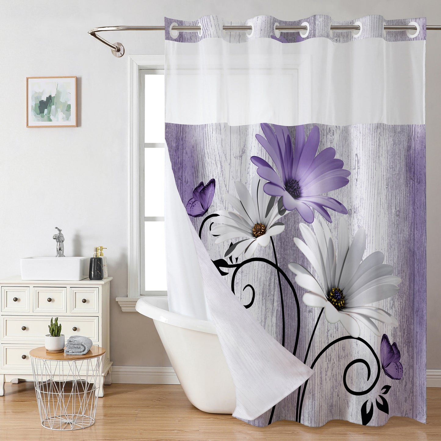 Florales Druck Duschvorhang Brehn