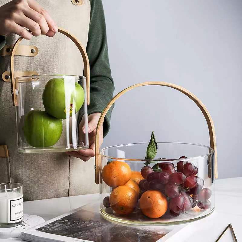 Damen dekorative Aufbewahrungsschale mit ergonomischem Holzgriff Brehn