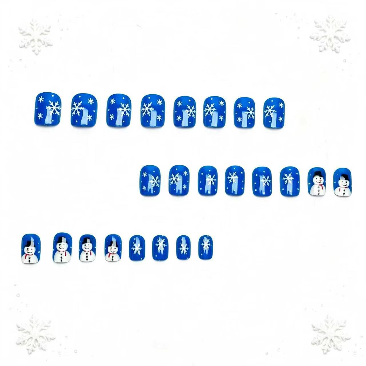 Kunstnägel mit Festlichem Schneemann-Design Brehn