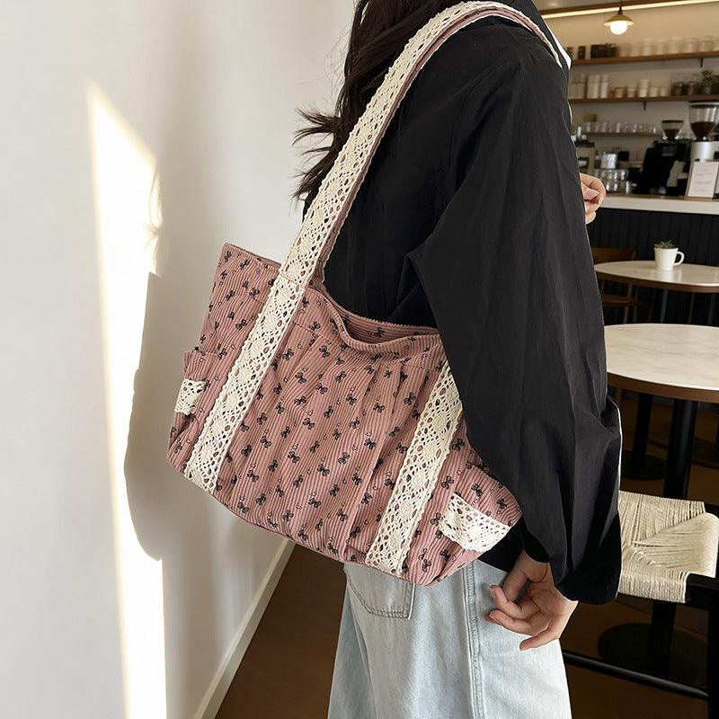 WoElegant Floral Print Tote Bag Brehn
