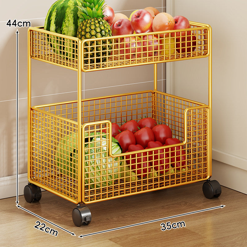 Drei-Schicht Slim Rollwagen mit Mesh-Speicherwagen
