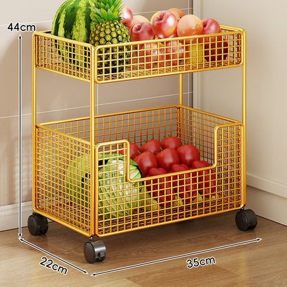 Drei-Schicht Slim Rollwagen mit Mesh-Speicherwagen