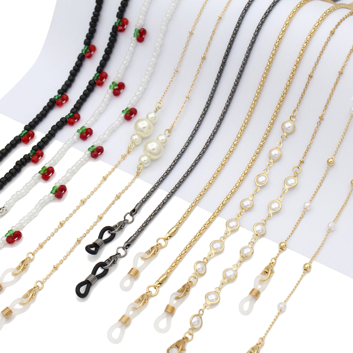 Eleganter Perlenkette Brillenhalter Brehn
