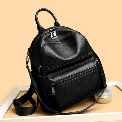 Premium Leder Multi-Taschen Rucksack Brehn