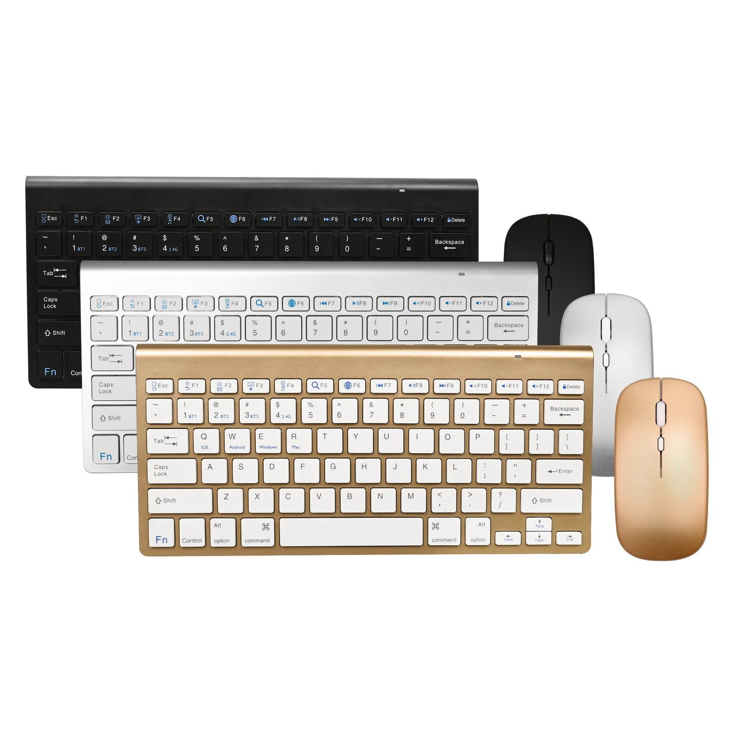 Wireless Compact Keyboard and Mouse Set Brehn