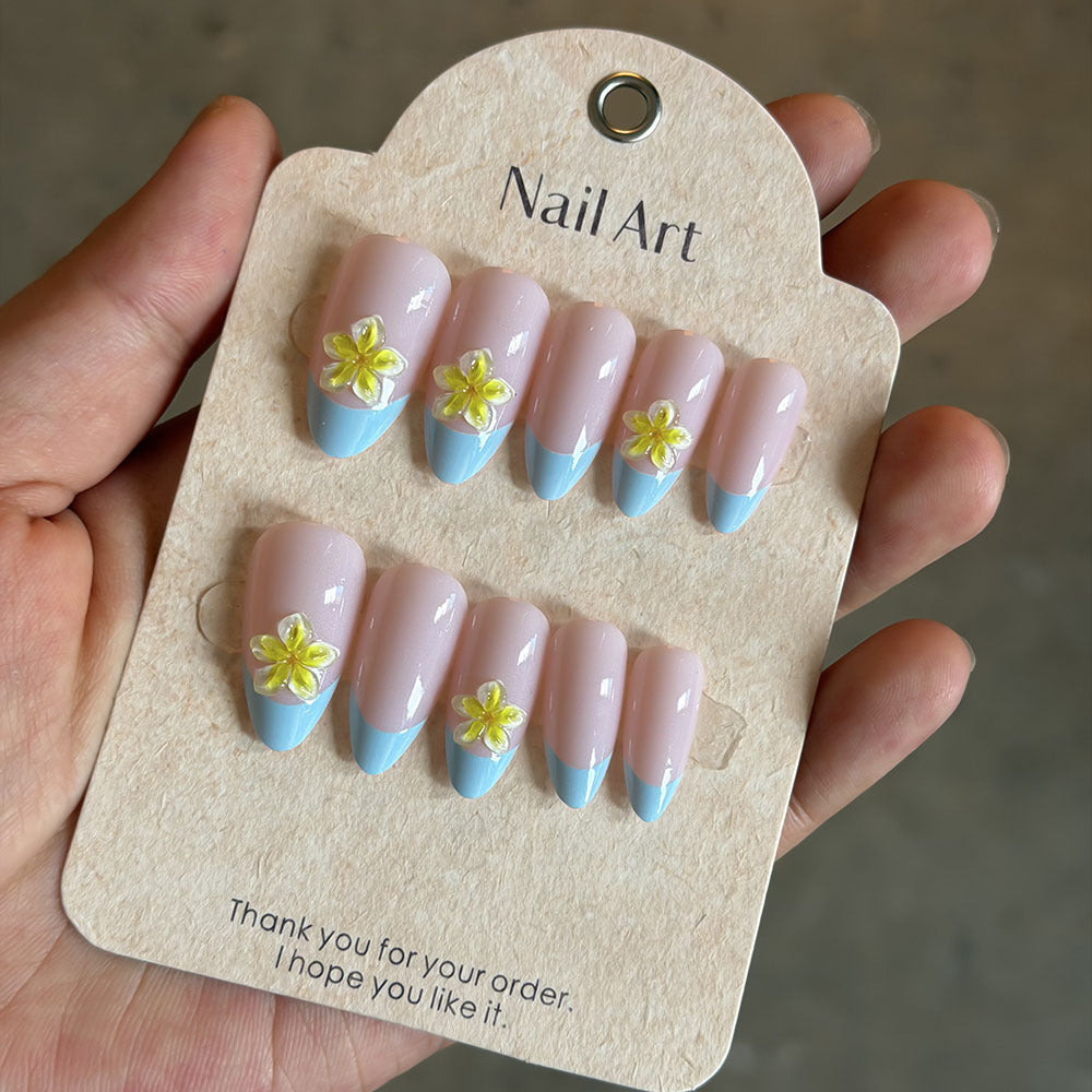Blumen-Design Press-On Nagelset Brehn