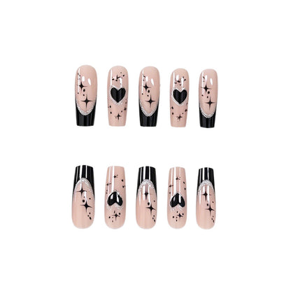 Elegante Herz-verzierte Nagelkunstverzierungen Brehn