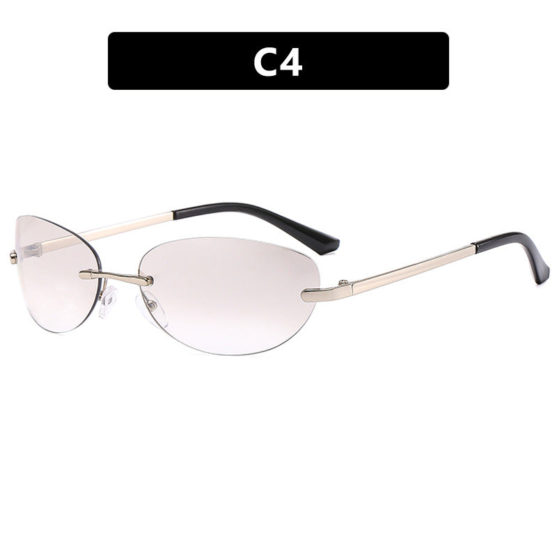 Damen modische Cat-Eye Sonnenbrille mit schmalem Metallrahmen und polarisierenden Gläsern Brehn