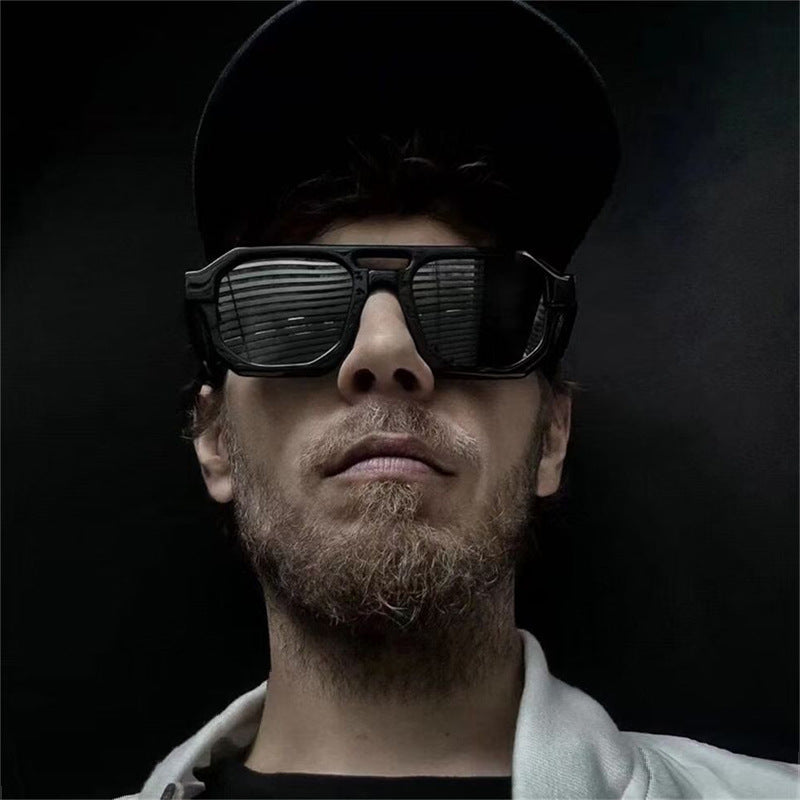 Damen exklusive polygonale Sonnenbrille mit luxuriösem Schildpatt-Muster Brehn
