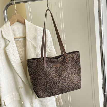 Leopardenmuster Canvas Einkaufstasche