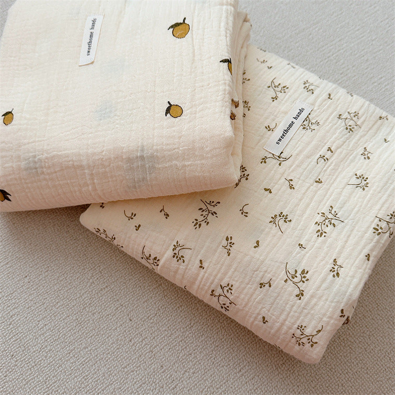 Unisex Kuschelige Musselin-Decke mit zartem Blumenmuster Brehn