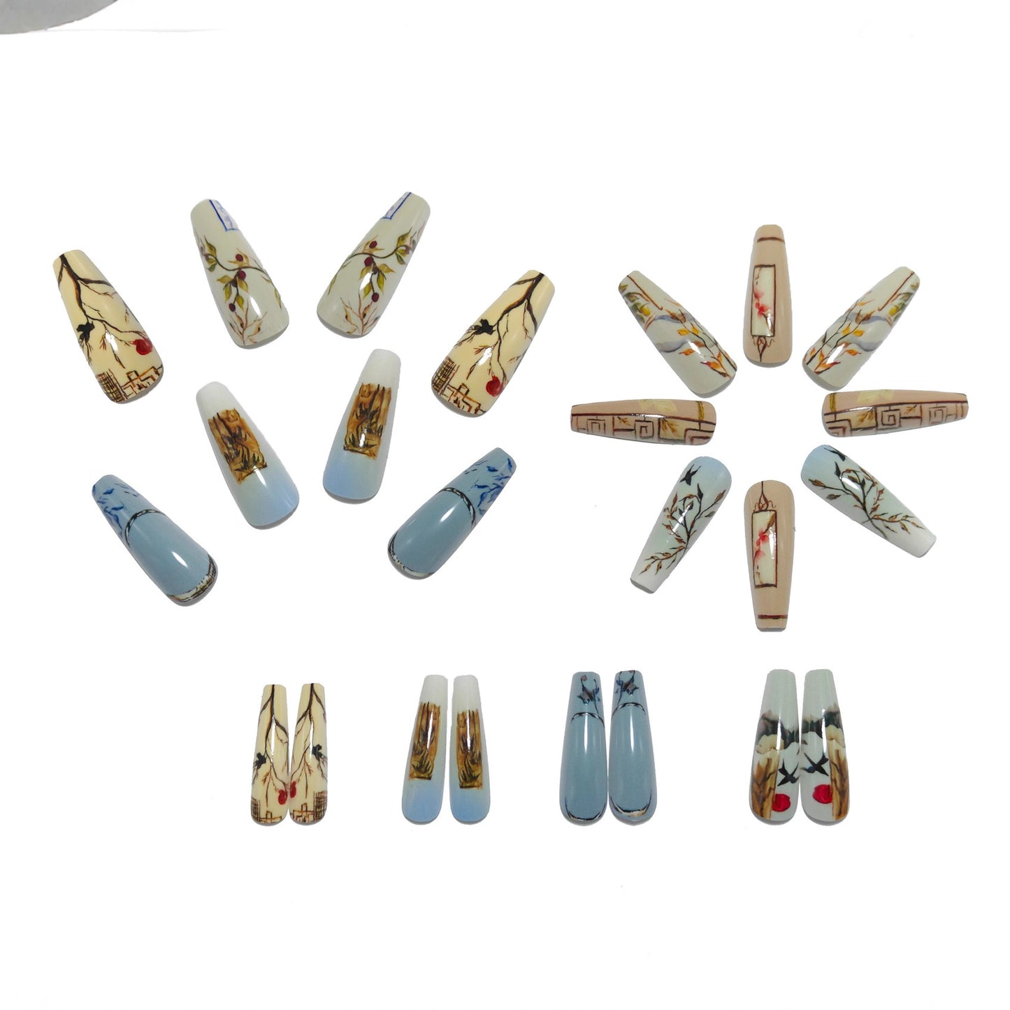 Kunstnägel mit Elegantem Naturmotiv Brehn