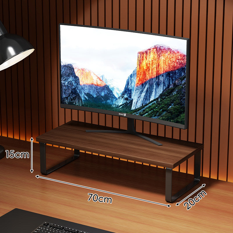 Erhöhter Holzoberfläche Metall Monitorständer mit Unterlage-Regal