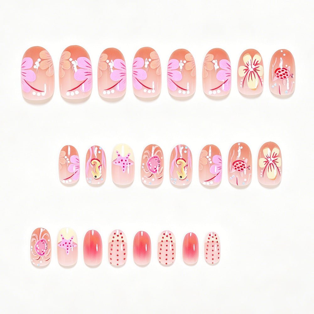 Künstlerische vom Ozean inspirierte Nagelkunst Brehn