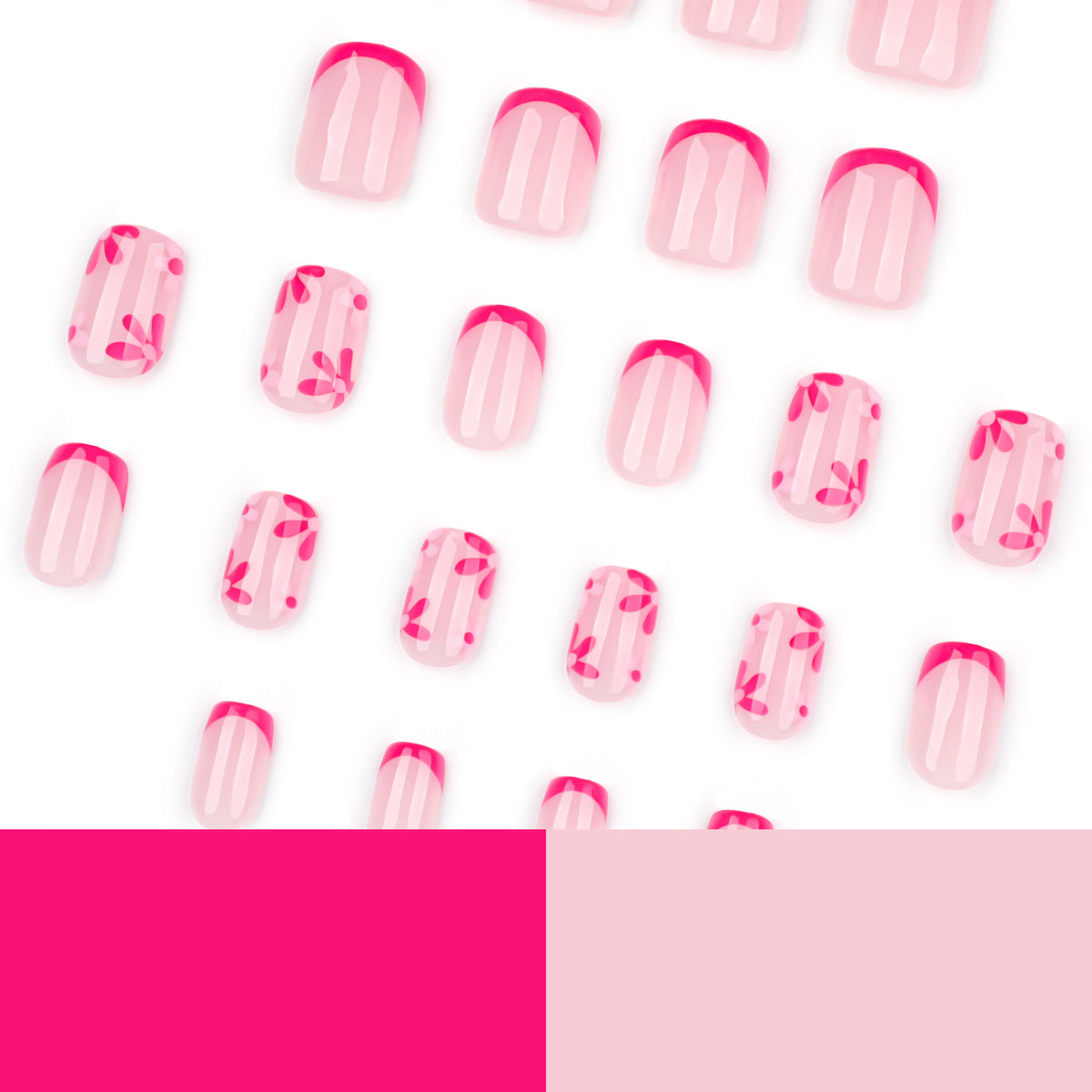 Kunstvolle Nagelverlängerungen mit blühendem Design Brehn