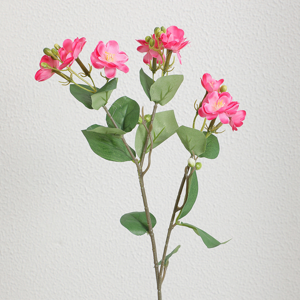 Künstlicher Blütenzweig mit lebhaften rosa Blüten Brehn
