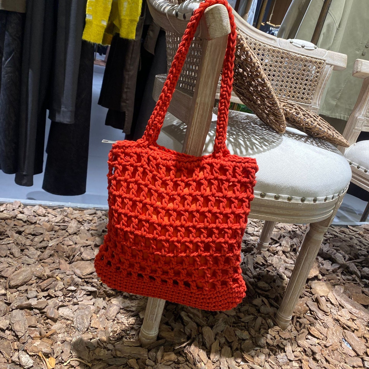 Handgeknüpfte Netz-Tasche Brehn