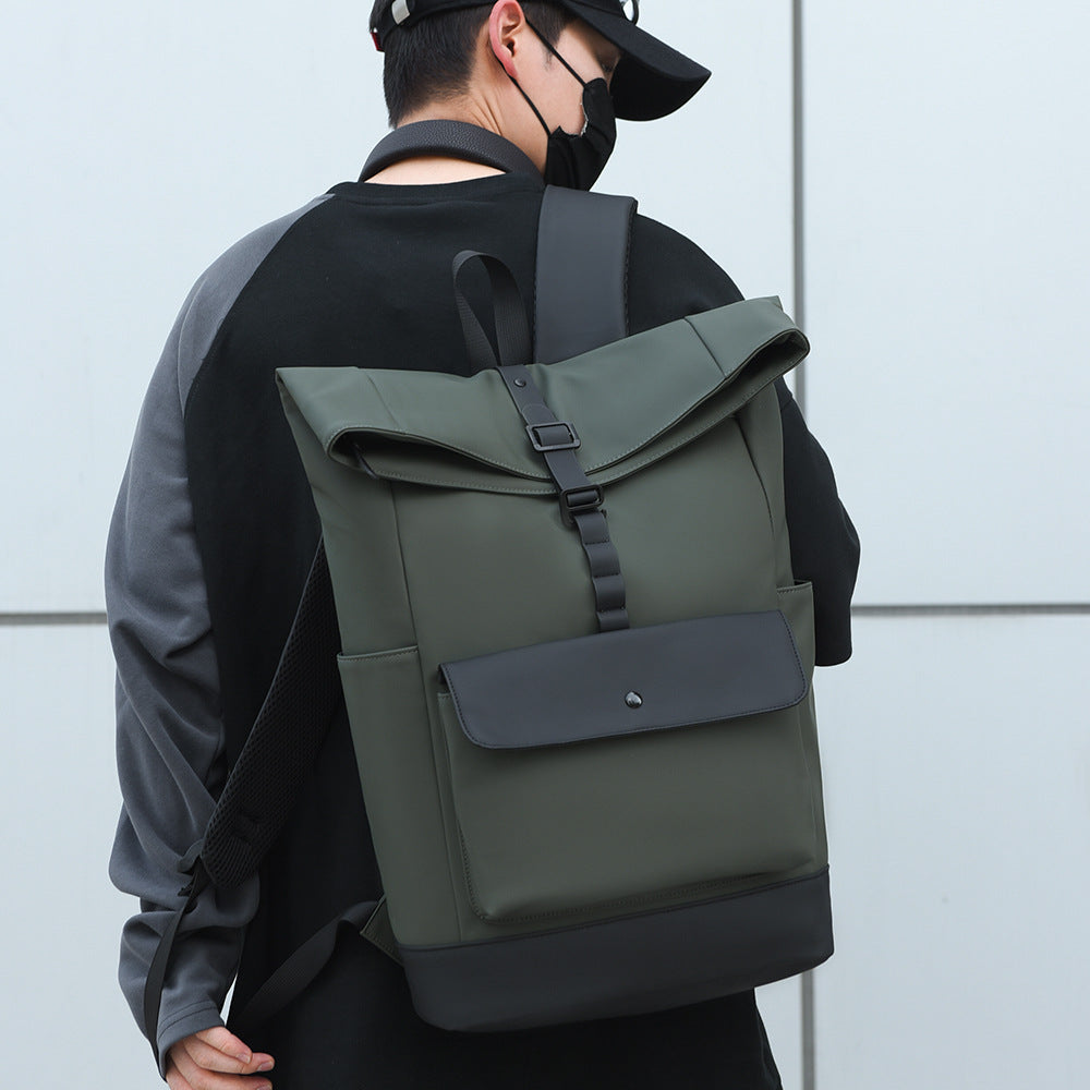 Moderner Rolltop-Rucksack mit Wasserfestem Material und Sicherheitsverschluss Brehn