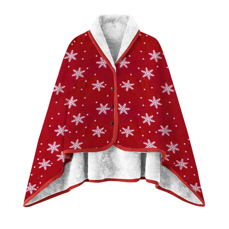 Damen Gemütliche Warmhaltende Poncho-Decke Brehn