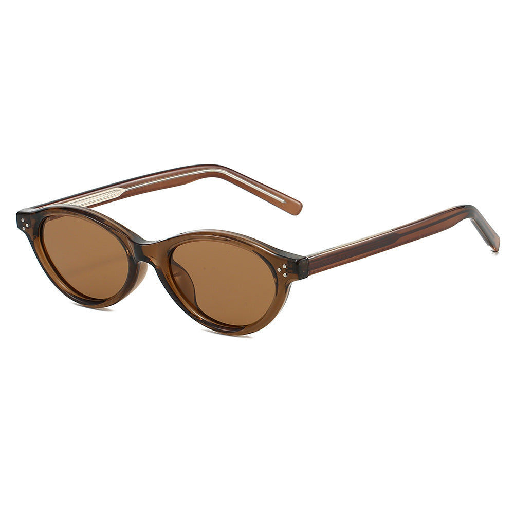 Damen Cat-Eye Sonnenbrille mit elegantem, transparentem Rahmen und UV400-Schutz Brehn