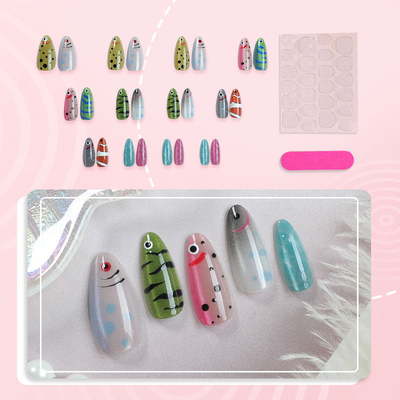 Künstlerische Marineleben Press-On Nagelkunst Brehn