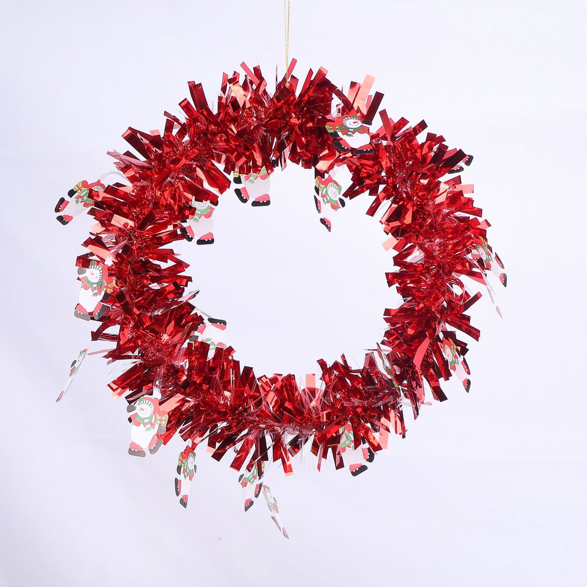 Glänzender Weihnachtskranz mit festlichen Motiven
