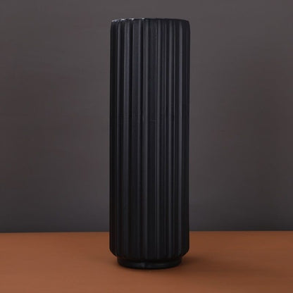 Hohe vertikale gerippte dekorative Vase Brehn