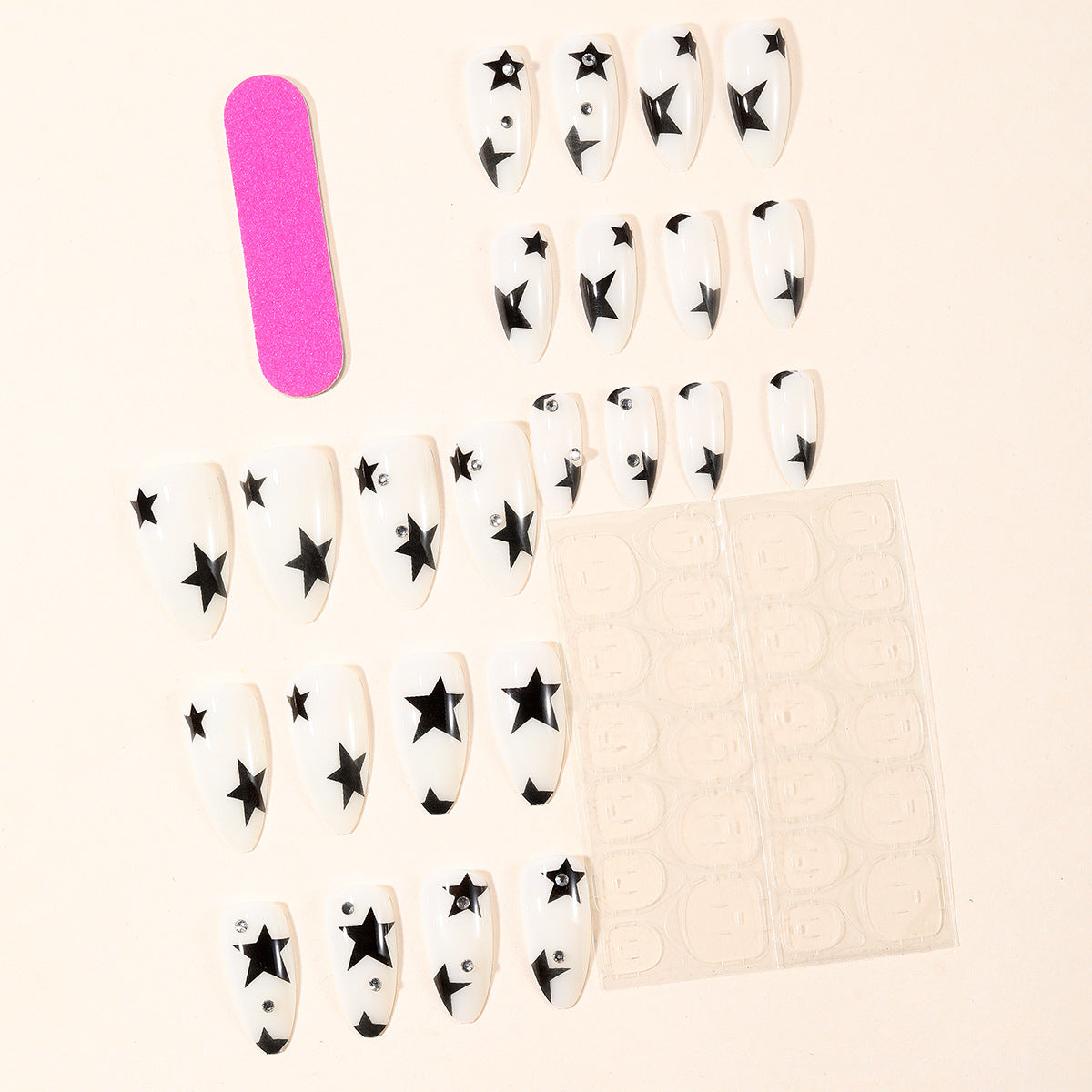 Star-Accent Stiletto Nagelkunst Extensions Brehn