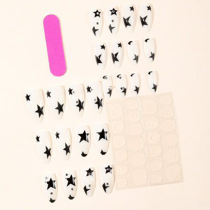 Star-Accent Stiletto Nagelkunst Extensions Brehn