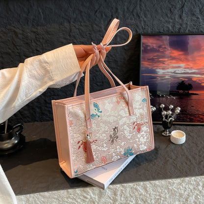Bestickte Schmetterlingsmuster-Handtasche Brehn