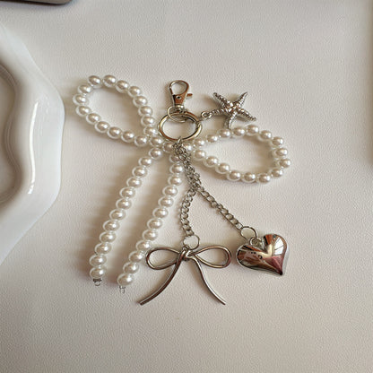 Elegante Perlen Charm Schlüsselanhänger Brehn