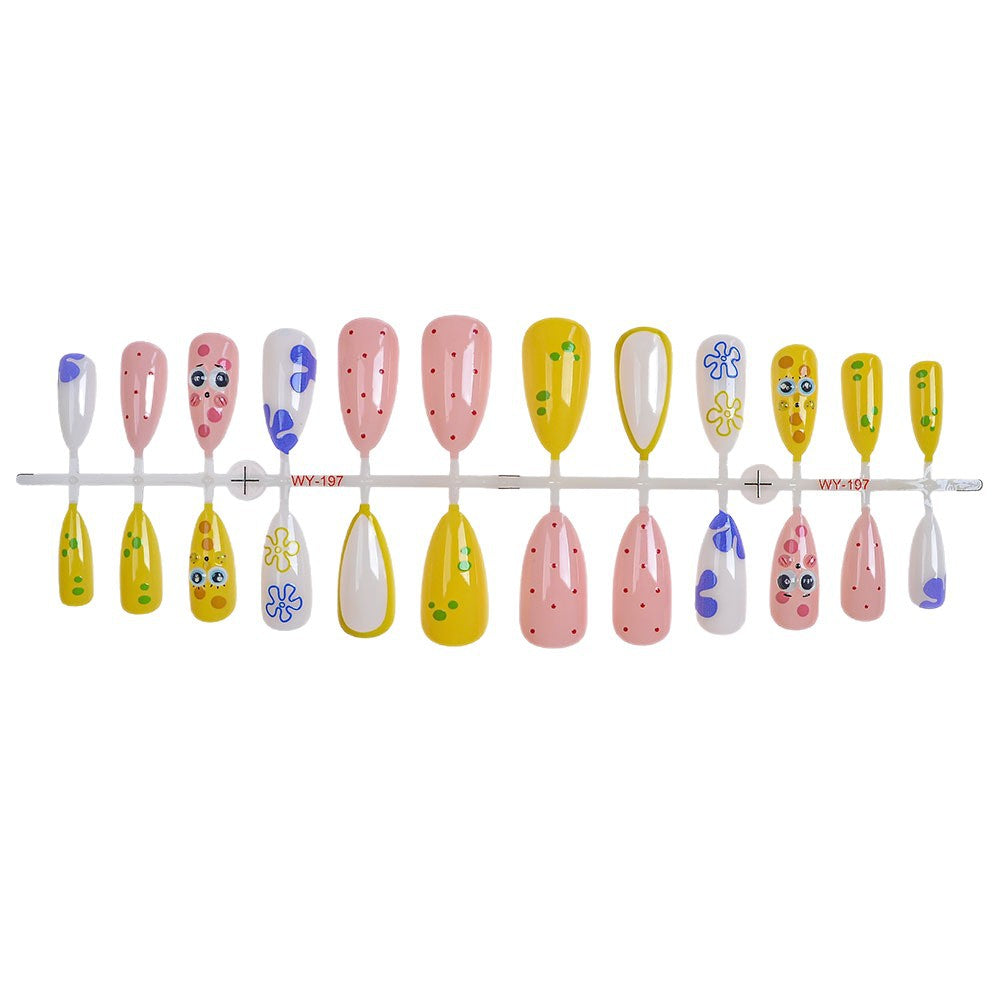 Verspieltes Cartoon Press-On Nagelset Brehn