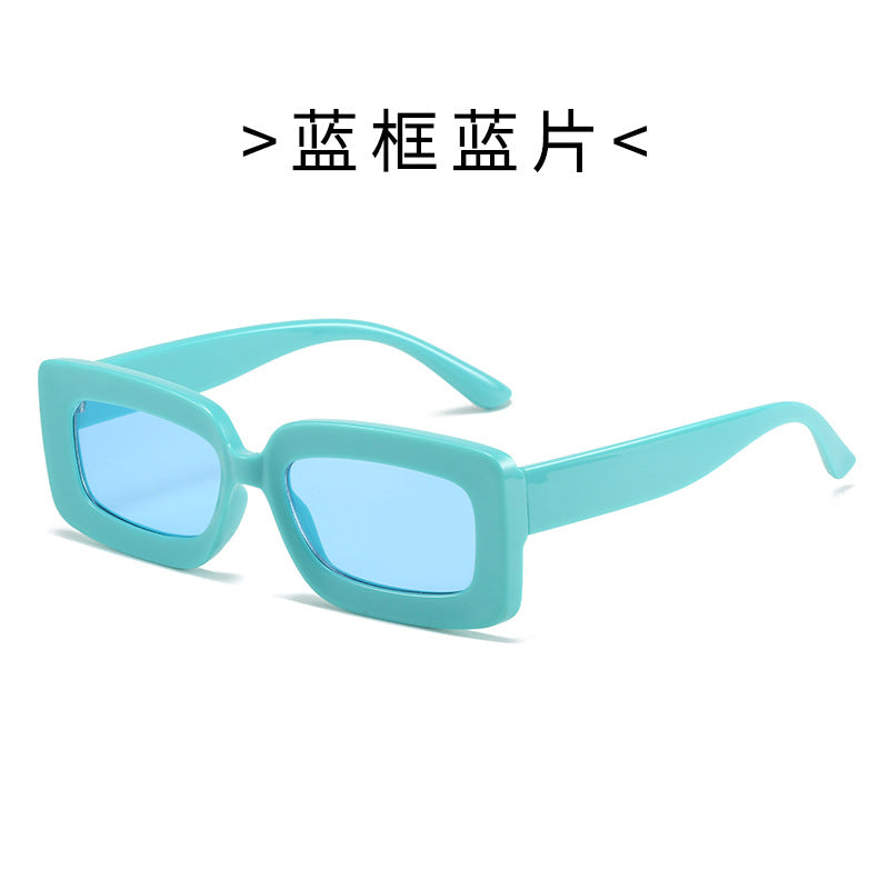 Damen Modische Schildkröten-Sonnenbrille mit rechteckigem Rahmen und Verlaufsgläsern Brehn