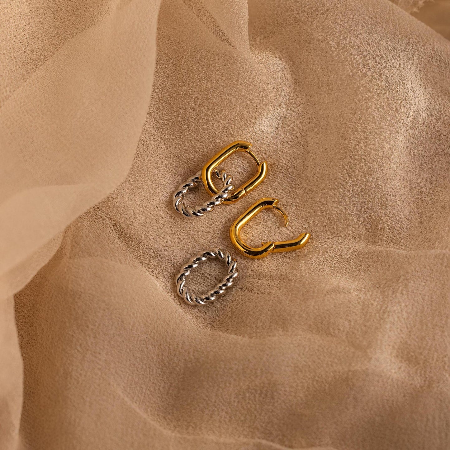 Elegante Spiral Drop Ohrringe Brehn