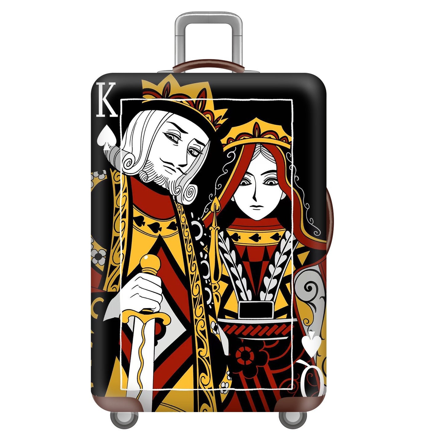 Unisex nan robuster Hartschalen-Trolley mit Löwenportrait Motivdruck, stoßfester ABS-Polycarbonat-Schale, mehrrädrigem Fahrwerk und TSA-Sicherheitsverschluss Brehn