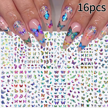 Künstlerische Schmetterling Nagel Kunst Decals
