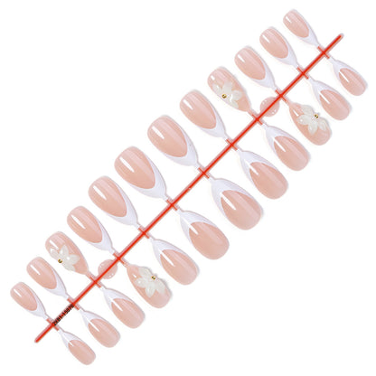 Florales Akzent Press-On Nagelset Brehn