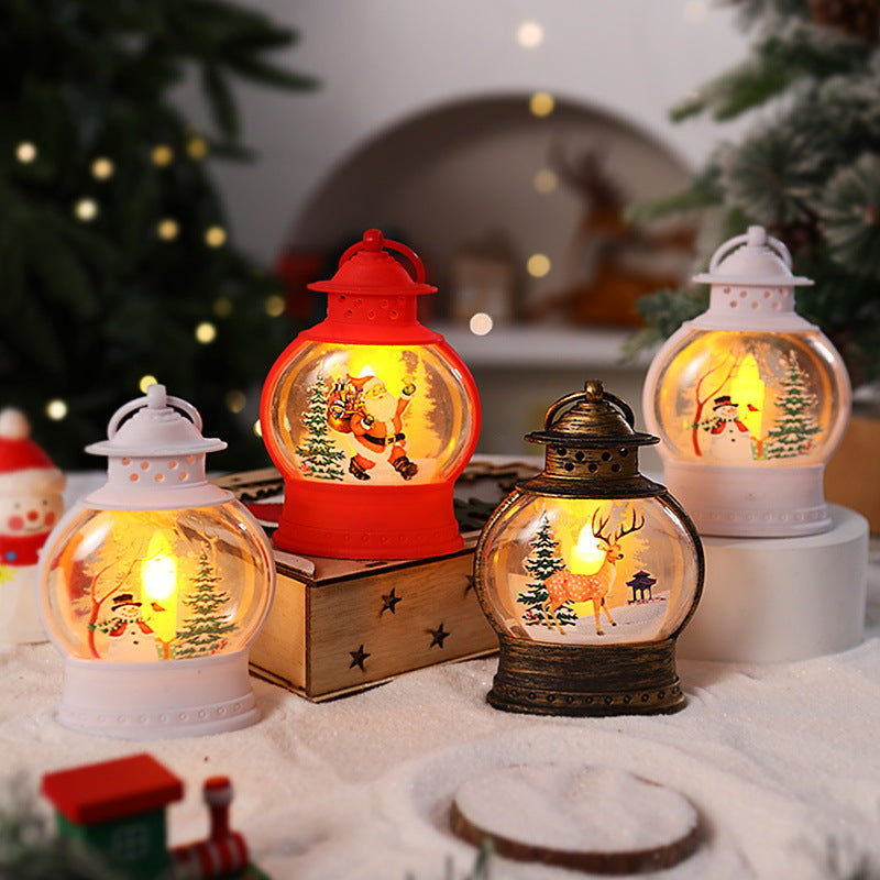 Dekorative Weihnachtslaterne mit festlichem Santa-Motiv Brehn