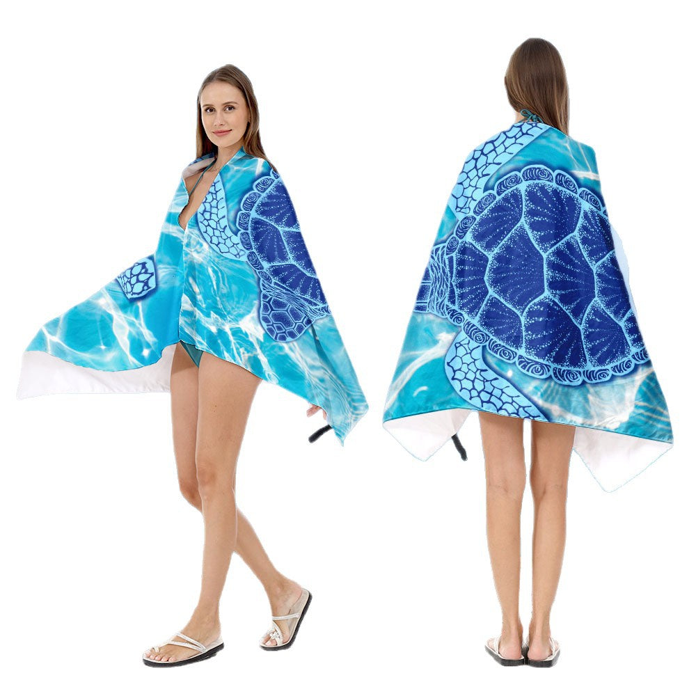 Kapuzenton für den Strand mit kreativem Mandala-Design Brehn