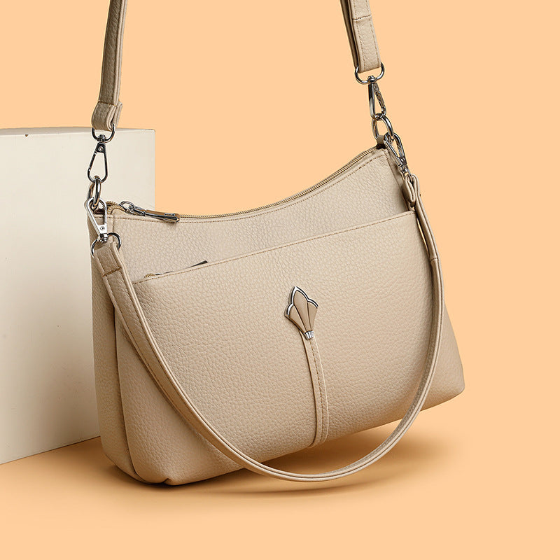 Elegante Leder Schultertasche