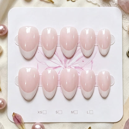 Premium French Tip Press-On Nail Set