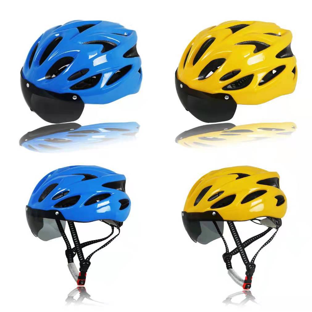 leichtgewichtiger ventillierter Fahrradhelm mit verstellbarem Anpassungssystem und abnehmbaremVisier Brehn