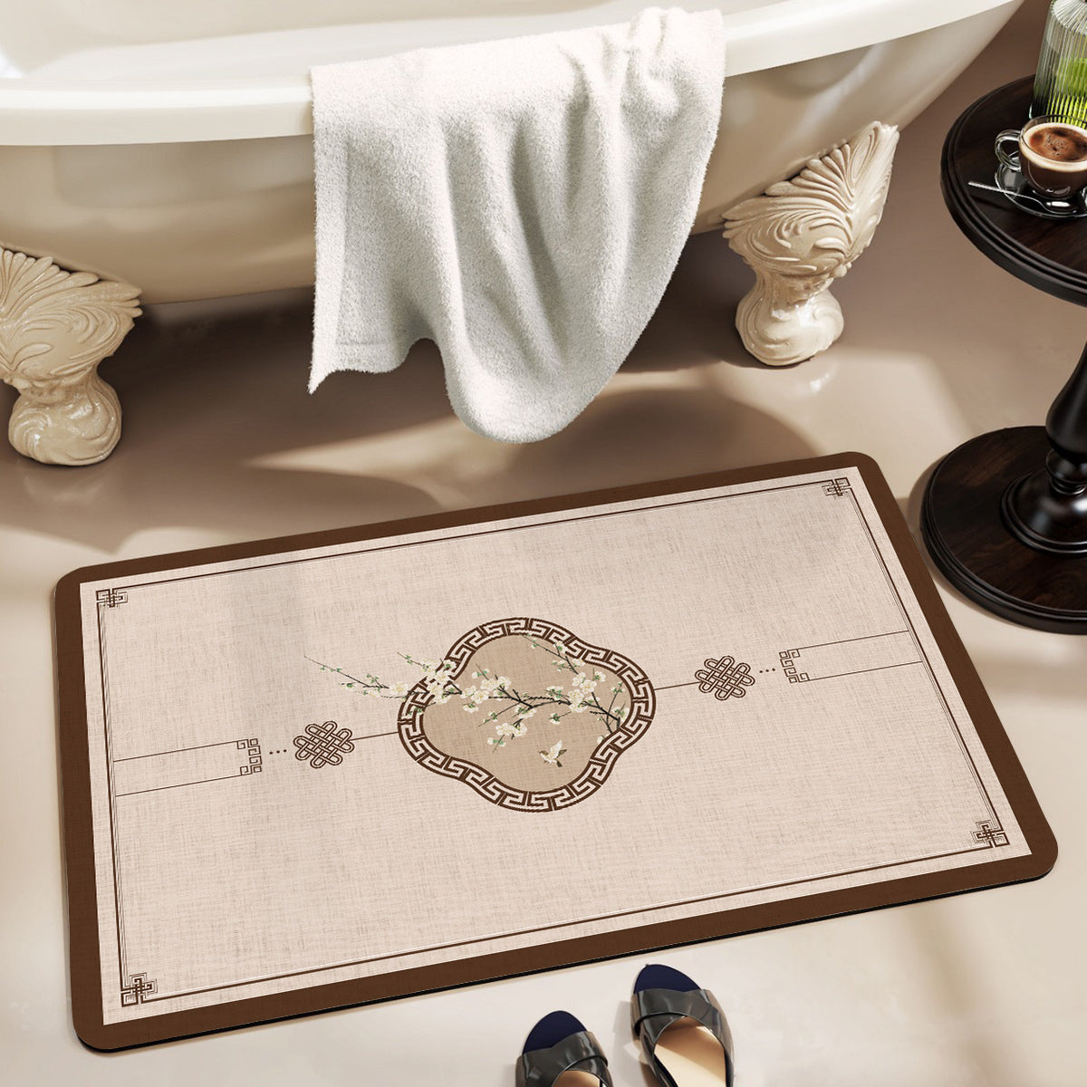 Elegante geometrische Badmatte Brehn