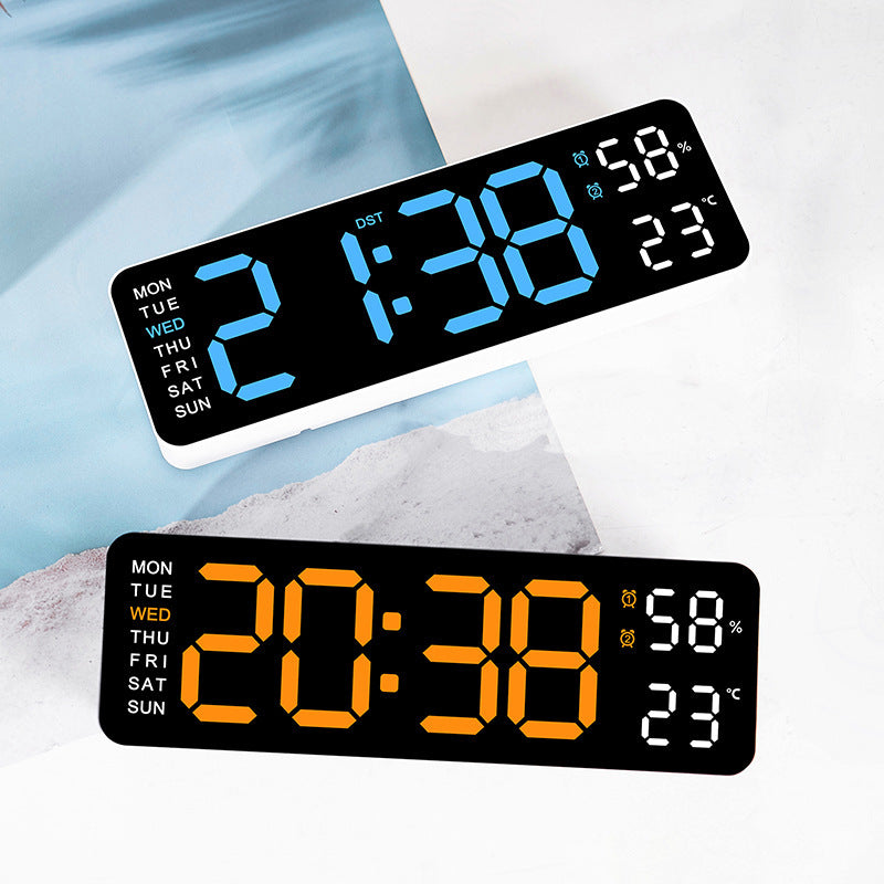Digitaler Wandwecker mit Temperatur- und Luftfeuchtigkeitsanzeige Brehn